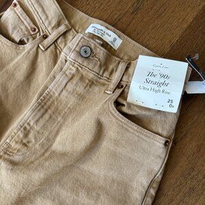 Ultra high rise brown Jeans Abercrombie